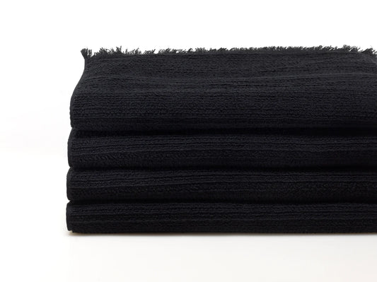 Blanco Black Hand Towels S/6