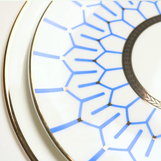 Blue Mosaic Accent Plate S/4