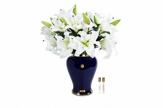 Cote Noire - Imperial Lilies - Indigo Navy Blue