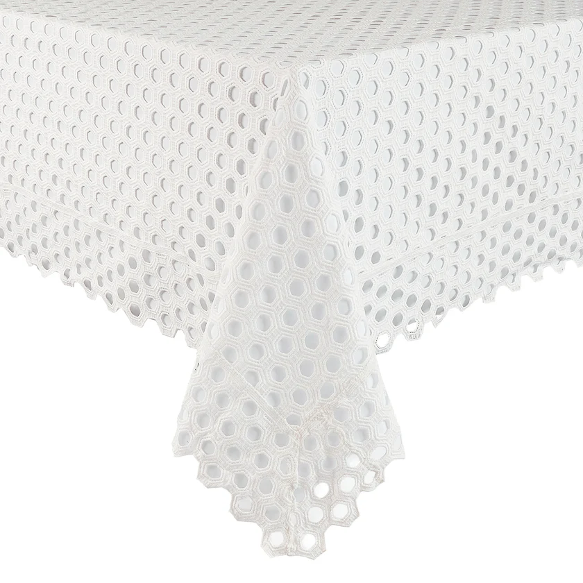 Eyelet Hexagon Tablecloth