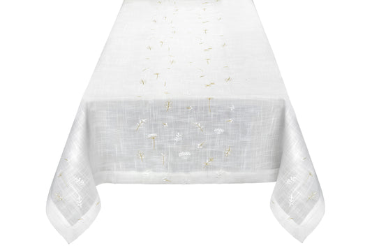 Flora Gold Tablecloth