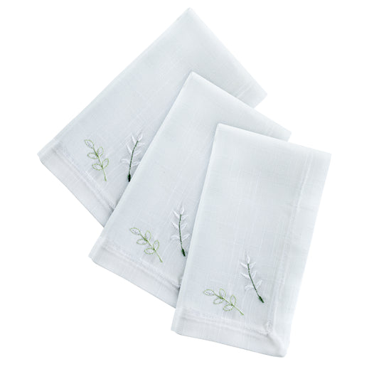 Flora Green Napkins S/6