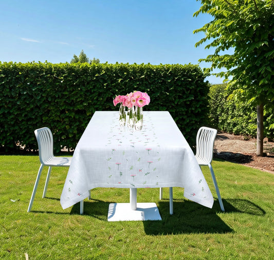 Flora Pink Tablecloth