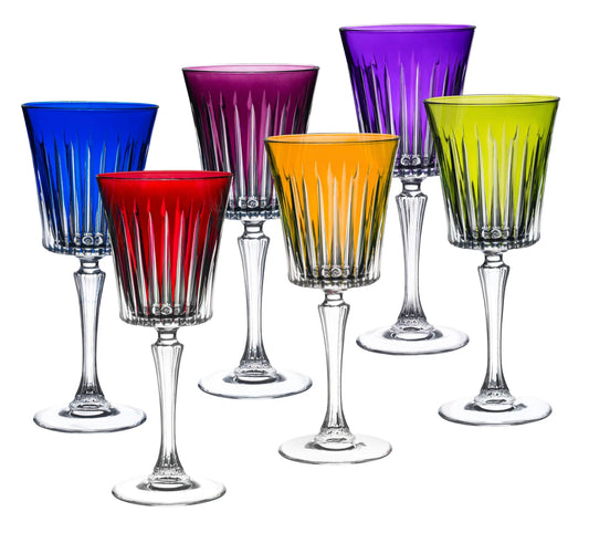 European Colored Wine Glasses