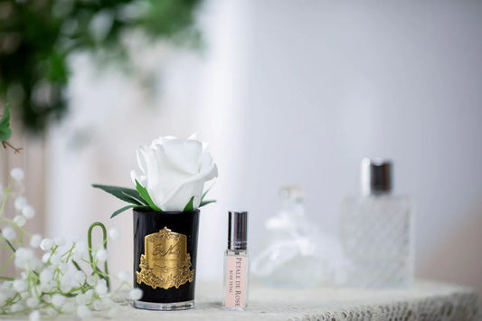 Cote Noire Perfumed Natural Touch Rose Bud - Black - White -