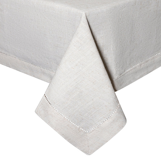 Natural Hemstitch Tablecloth