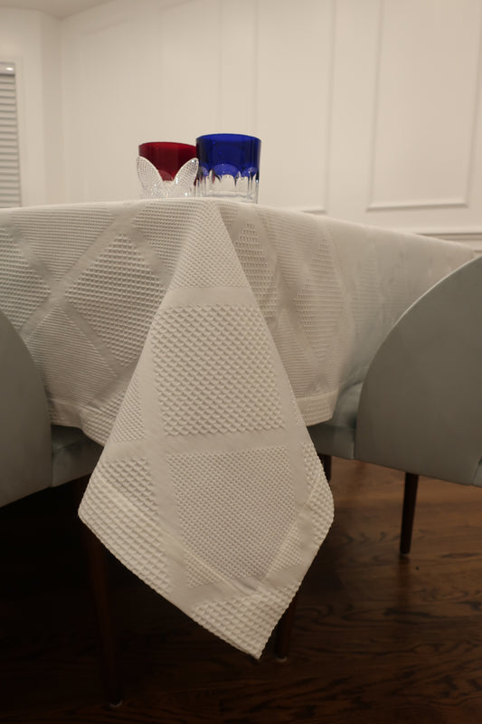 Geometric Waffle Tablecloth
