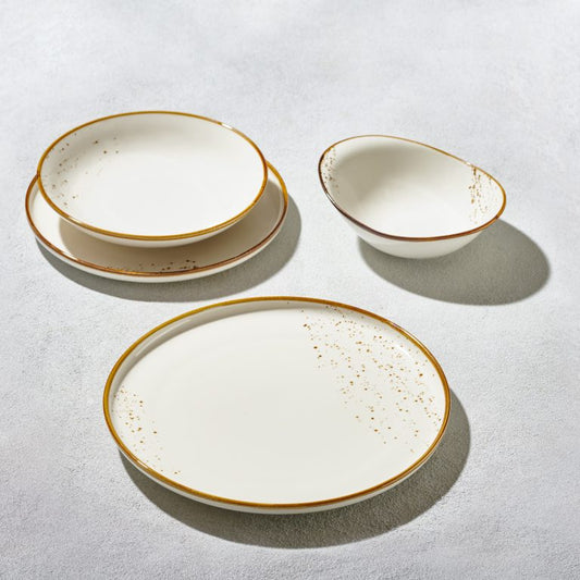 Craft White Porcelain Dinnerware S/4