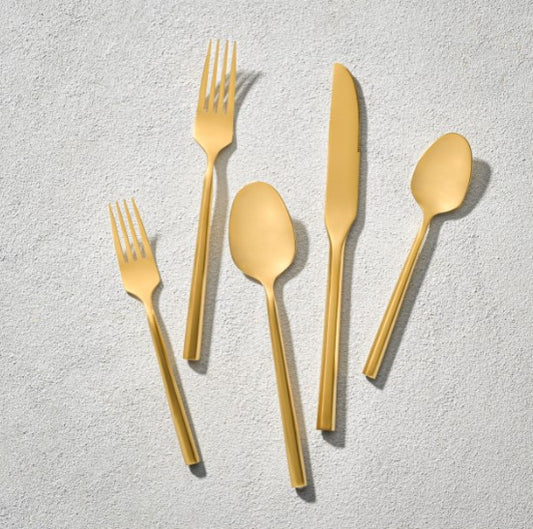 Sutherland Brushed Gold Cutlery S/4