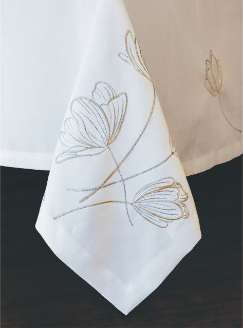 White Tulip Tablecloth
