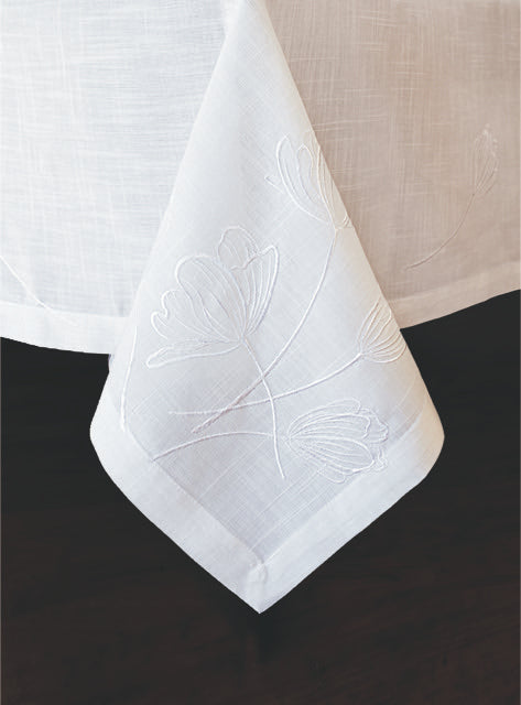 White Tulip Tablecloth