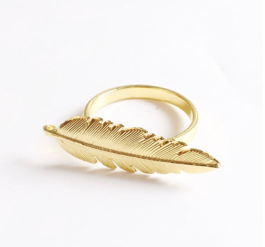 Gold Leaf Napkin Ring S/4