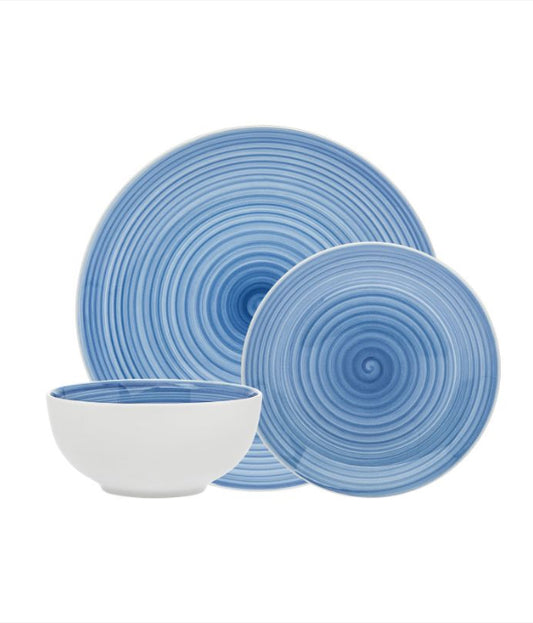 Blue Swirl Dinnerware S/4