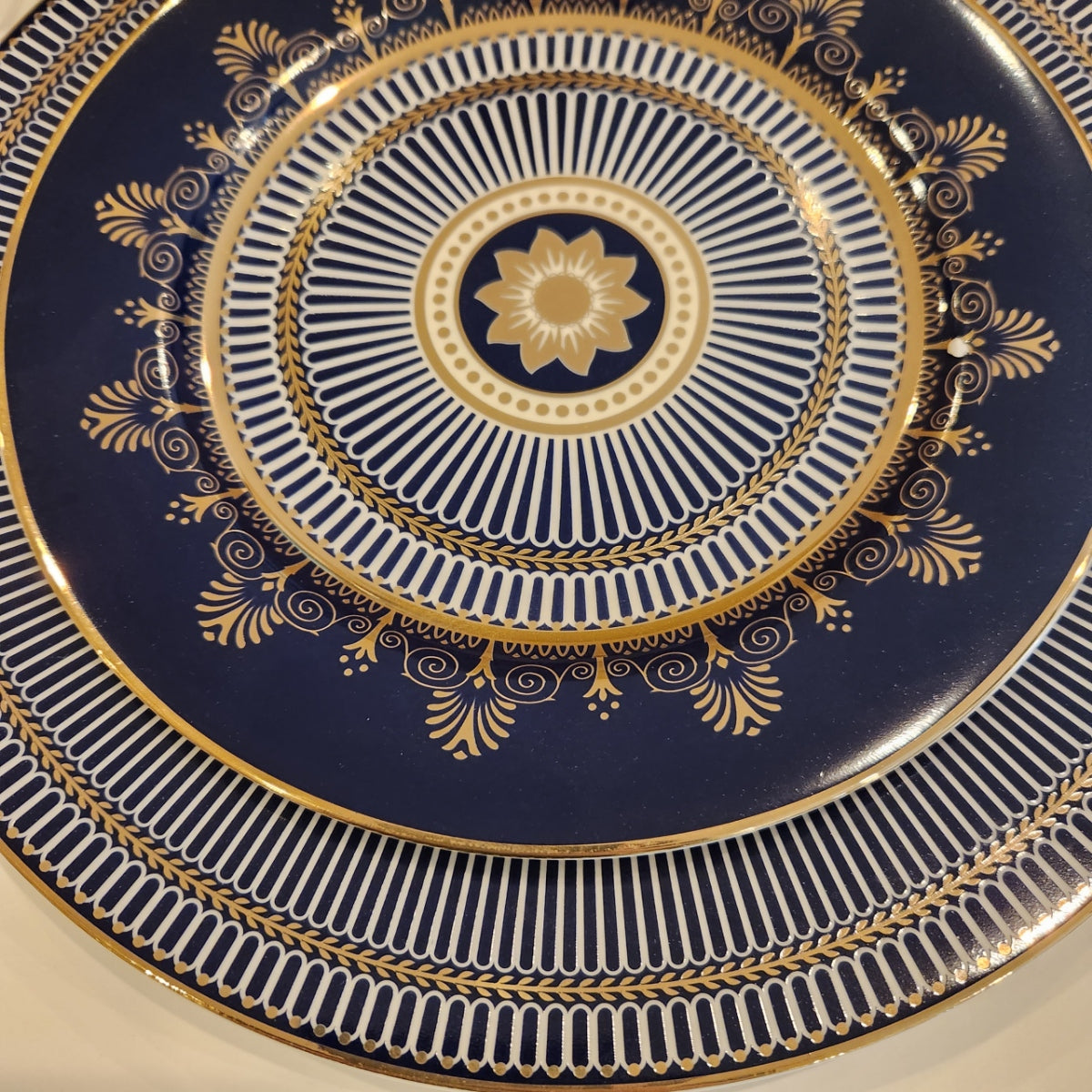 Navy Royal Bone China Dinnerware Set S/4