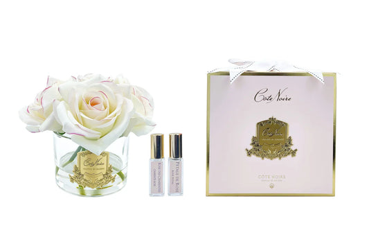 Cote Noire Perfumed Natural Touch 5 Roses - Clear - Pink Blush - Pink Box