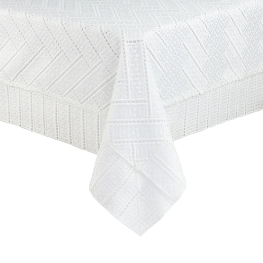 Eyelet Herringbone Tablecloth