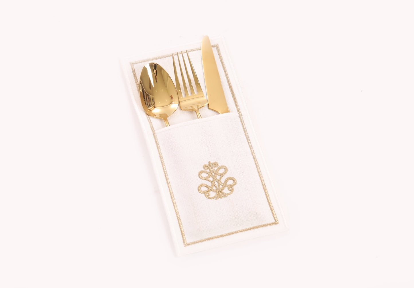 Gold Medallion Cutlery Holder