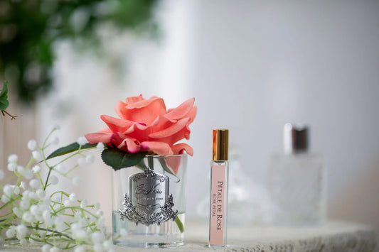 Cote Noire Perfumed Natural Touch Single Rose - Clear - Peach