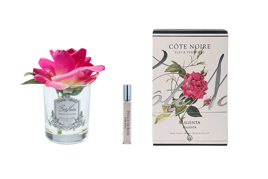 Cote Noire Perfumed Natural Touch Single Rose - Clear - Magenta
