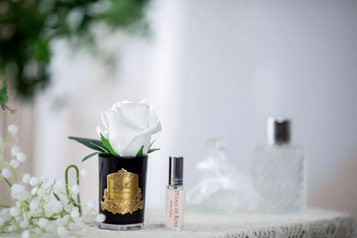 Cote Noire Perfumed Natural Touch Rose Bud - Black - White -