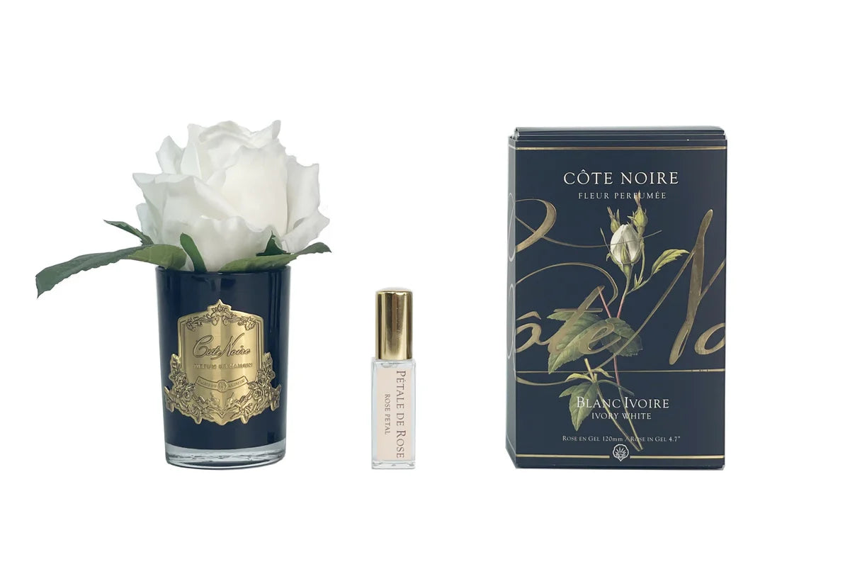 Cote Noire Perfumed Natural Touch Rose Bud - Black - White -