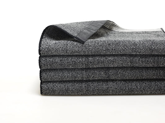 Spicy Black/White Hand Towels S/6