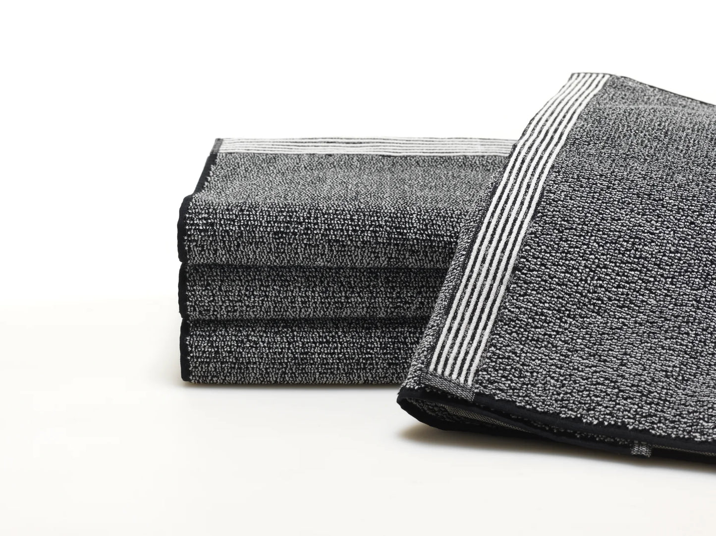Spicy Black/White Hand Towels S/6