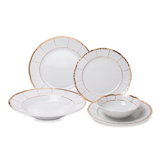 Traditional Gold Dinnerware S/4