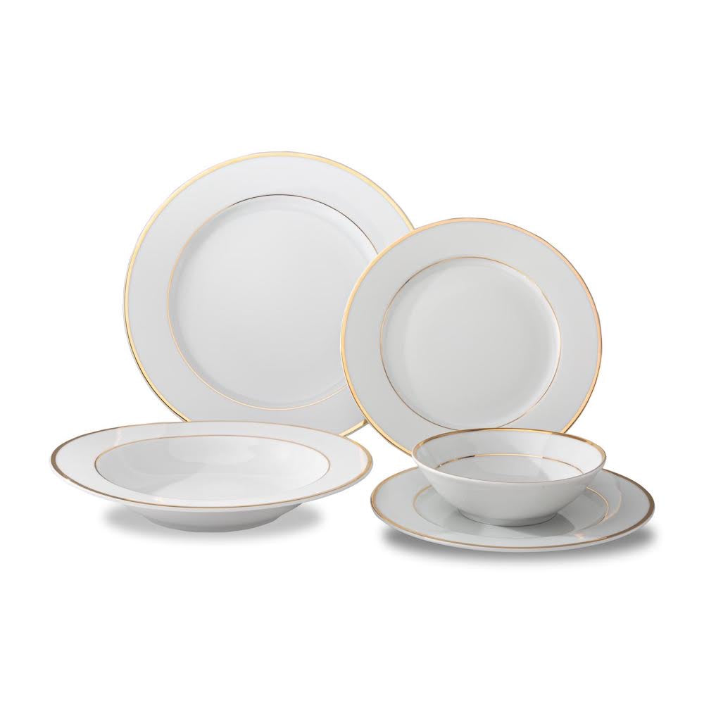 Classic Gold Trim Dinnerware 20 pc Set