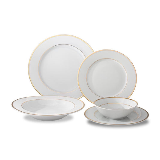 Classic Gold Trim Dinnerware 20 pc Set