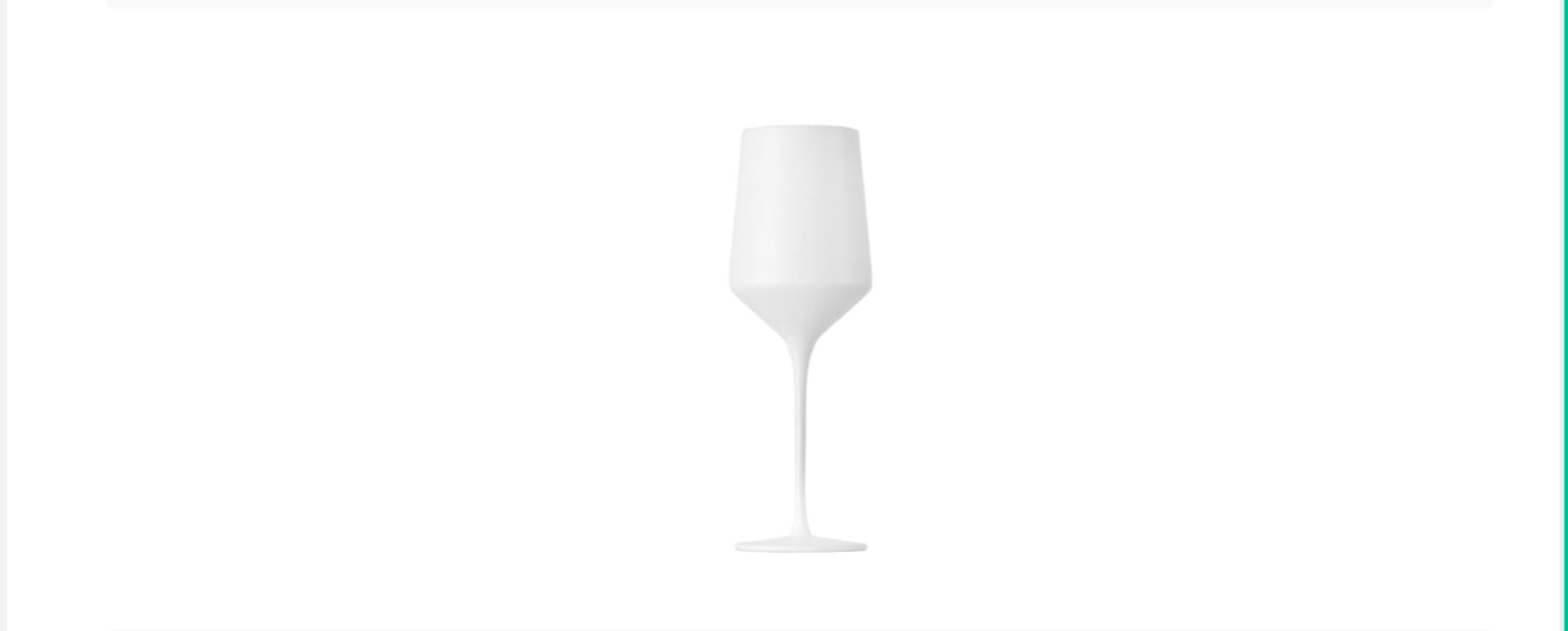 6 Matte White Wine Glasses