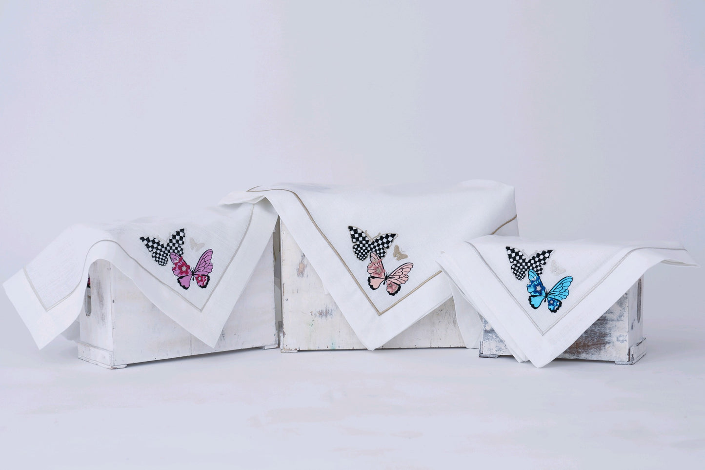 Butterfly Embroidered Napkins